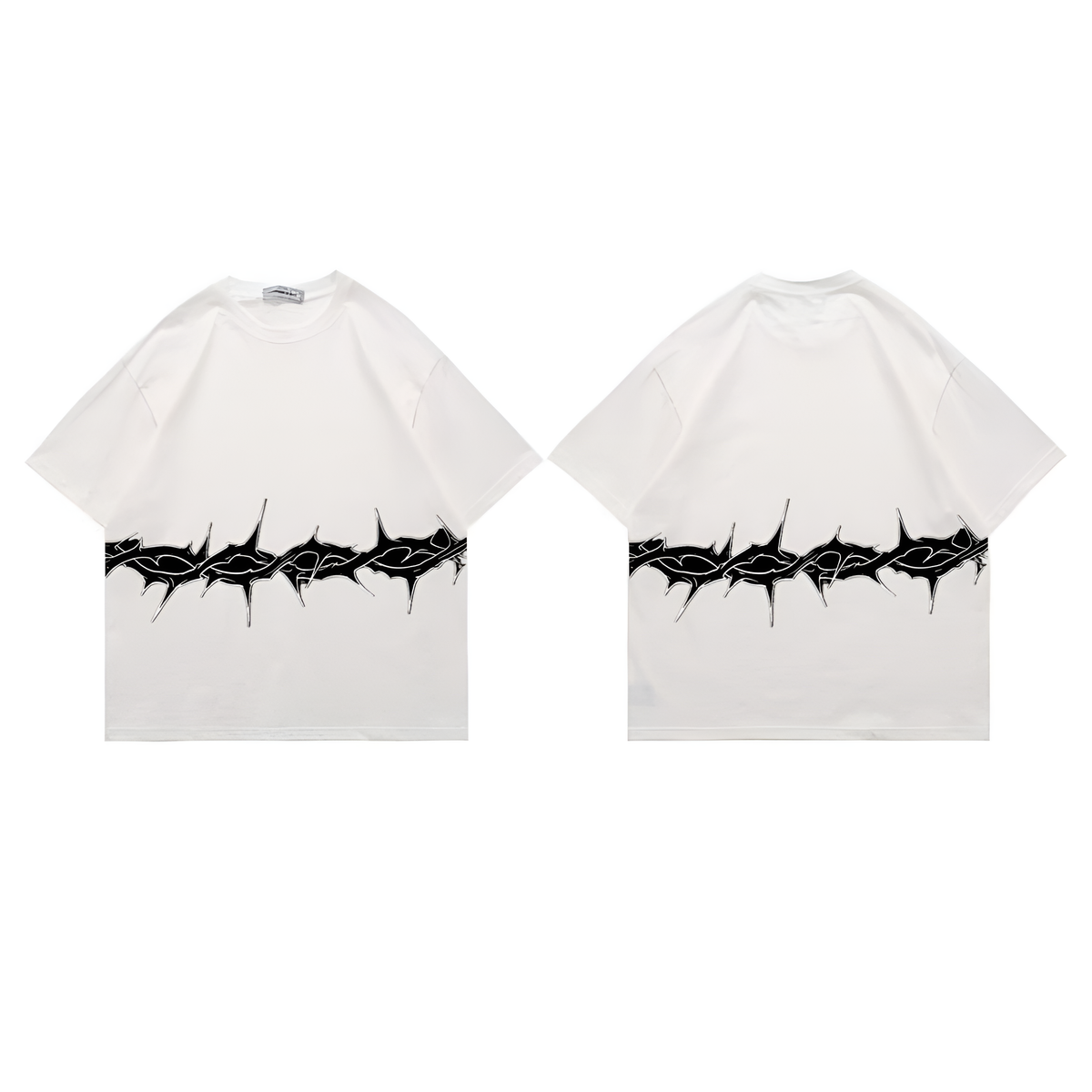 Edgy Barbed Wire Print Tee