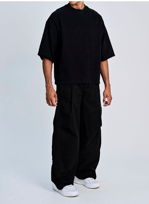 Washed Black Baggy Denim Jeans